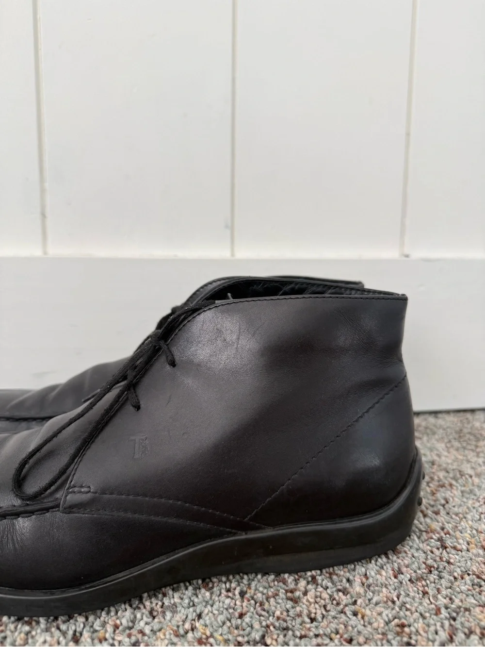 Tods Black Leather Chukka Boots size 8
